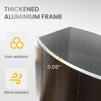 10 X 13 FT Cantilever Patio Umbrella Outdoor with Led Lights | Heavy Duty Aluminum Frame, Waterproof Fabric, 2-Tier Canopy, 360 Degree Rotation, 7-Tilt, for Pool Deck Backyard, Grey